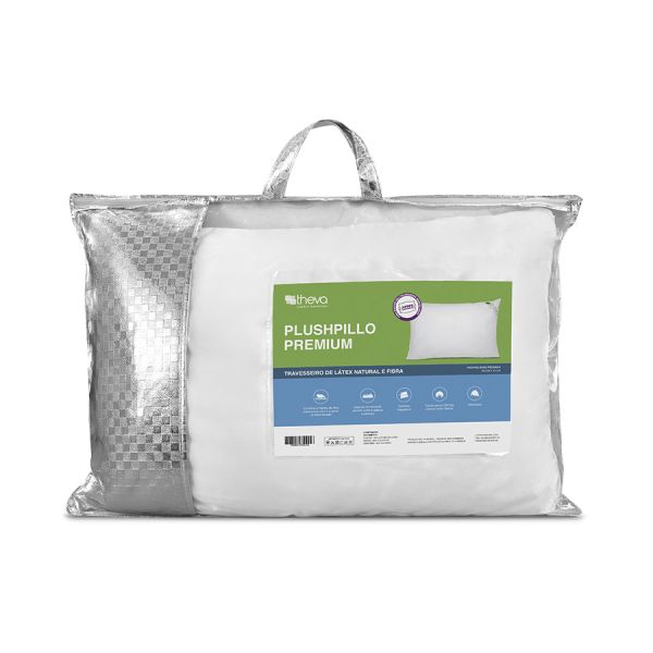  TRAVESSEIRO PLUSHPILLO LÁTEX / FIBRA PREMIUM